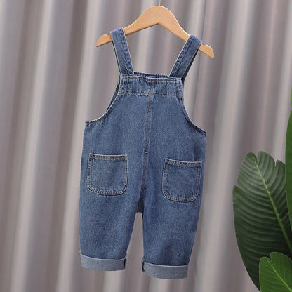 Soft Cotton Baby Boys Overalls Spring Autumn Kids Cartoon Long Pants Casual Girls Jumpsuits Children Clothes Suspender Trousers