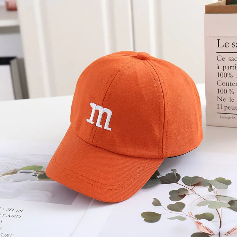 Children's Kids Baseball Cap for Girl Boy Spring Summer Baby Sun Hat M Letter Embroidered Toddler Peaked Caps кепка 아기모자