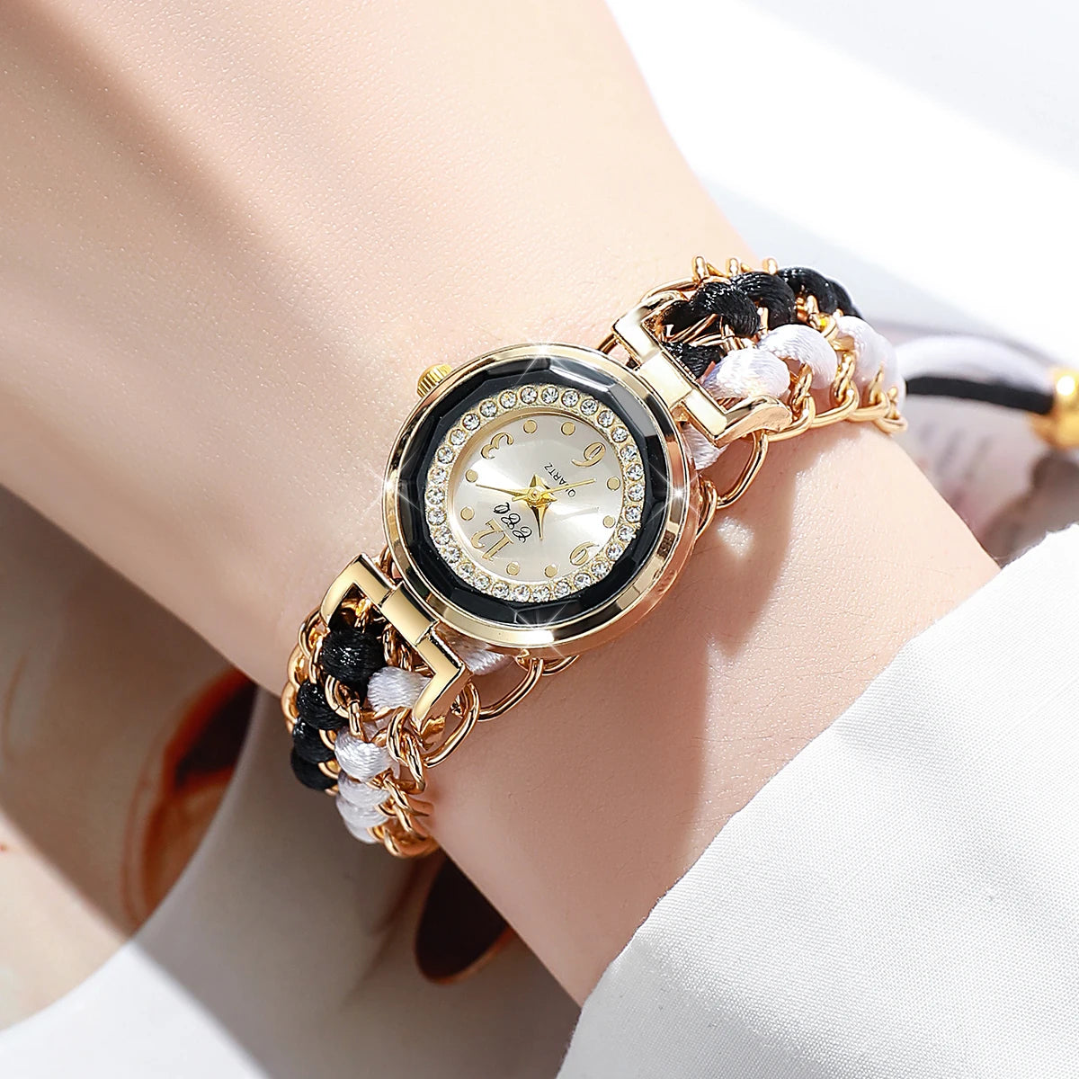 Women's Watch Fashion Braided Rope Bracelet Quartz Watches
