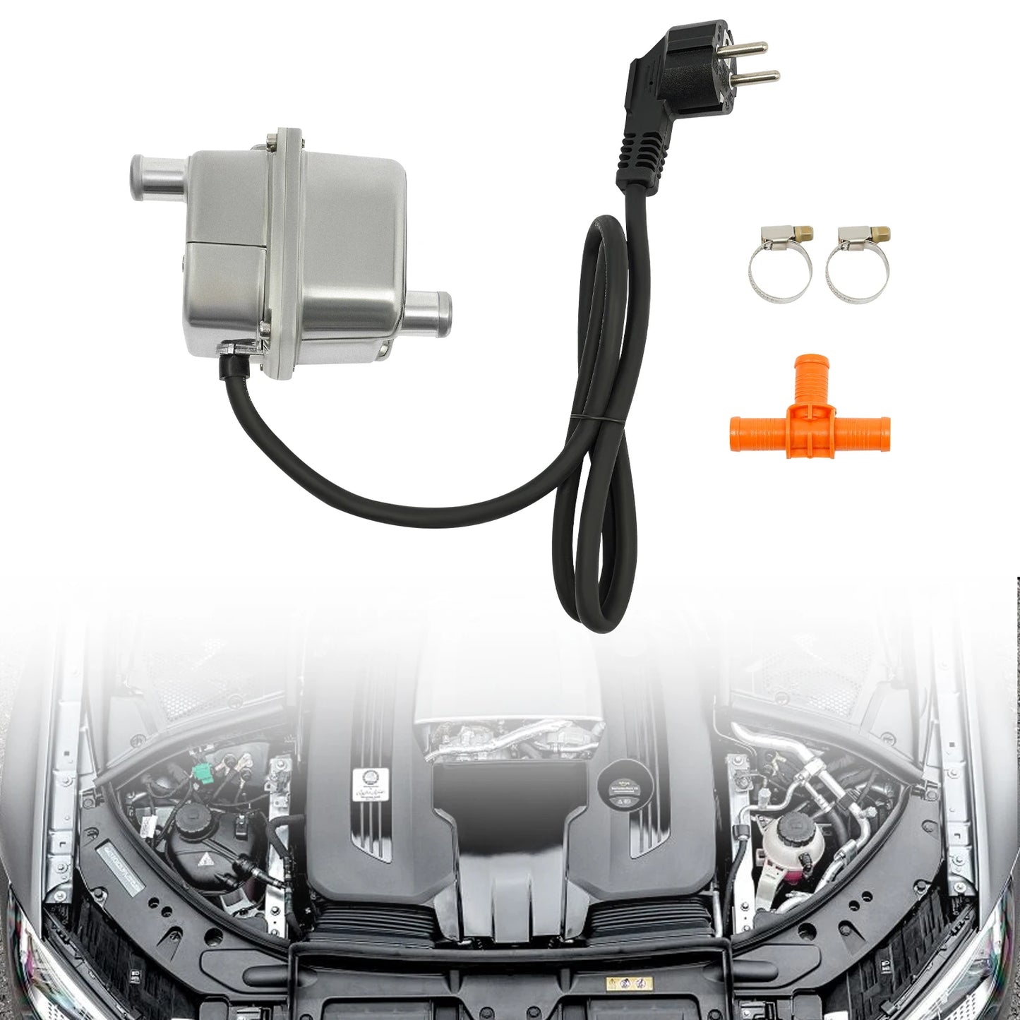 1500W Car Engine Heater Electric Parking Preheater Automobile Diesel Engine Preheater Engine Warm-Up System for Cars Trucks RVs