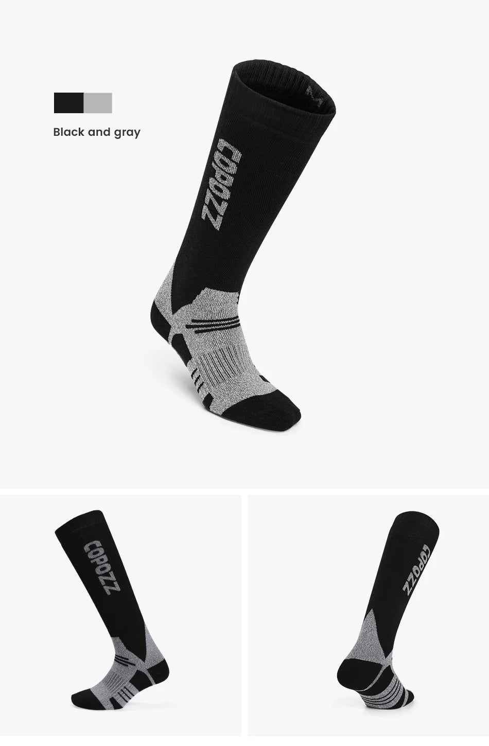 COPOZZ Winter Men Women Thermal Ski Socks Warm Wool Cycling Soccer Snowboard Socks Thickened High Tube Moisture Absorption Socks