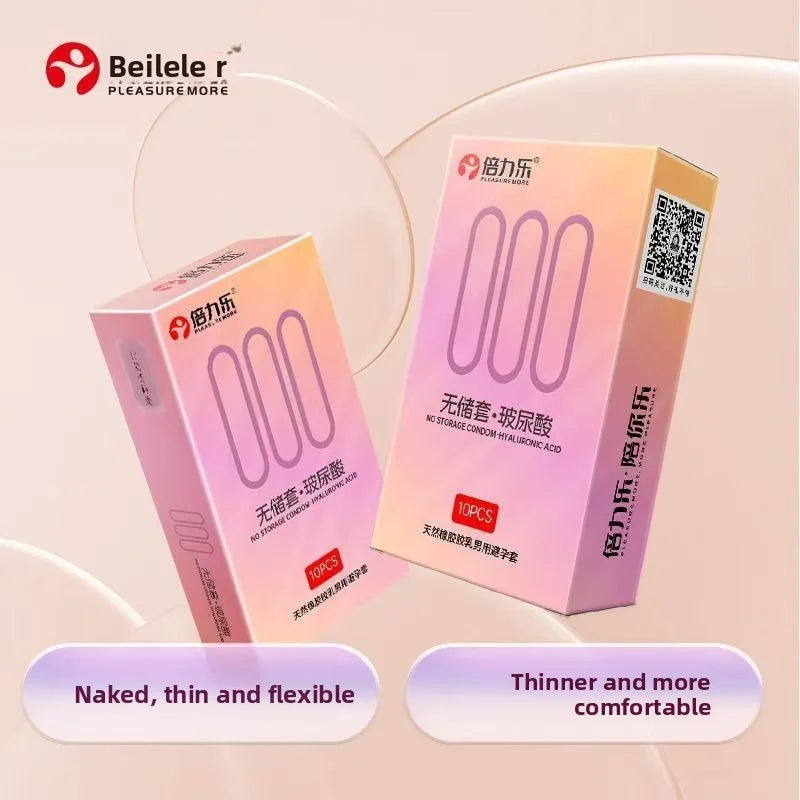 Non-Reservoir Condoms 000 Ultra Thin Hyaluronic Acid Lubricated Safety Condoms Adult Family Planning Products 18+