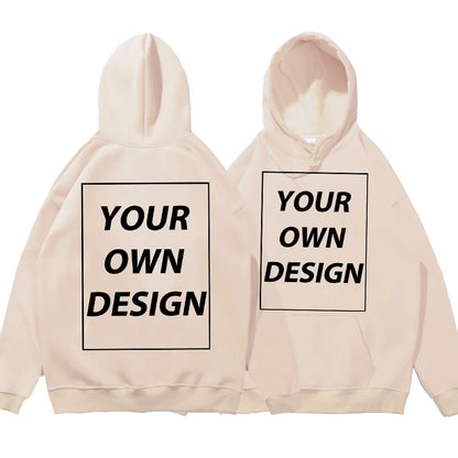 Customized DIY Print Men Woman Autumn Winter Hoodies Casual Classic Pullovers Simple Comfy Streetwear Soft Warm Sports Clothing