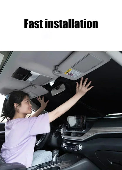 Car Windshield Sun Shade Cover Foldable Visor Protector Interior Anti UV Sun Windscreen Folding Parasol Car Accessories