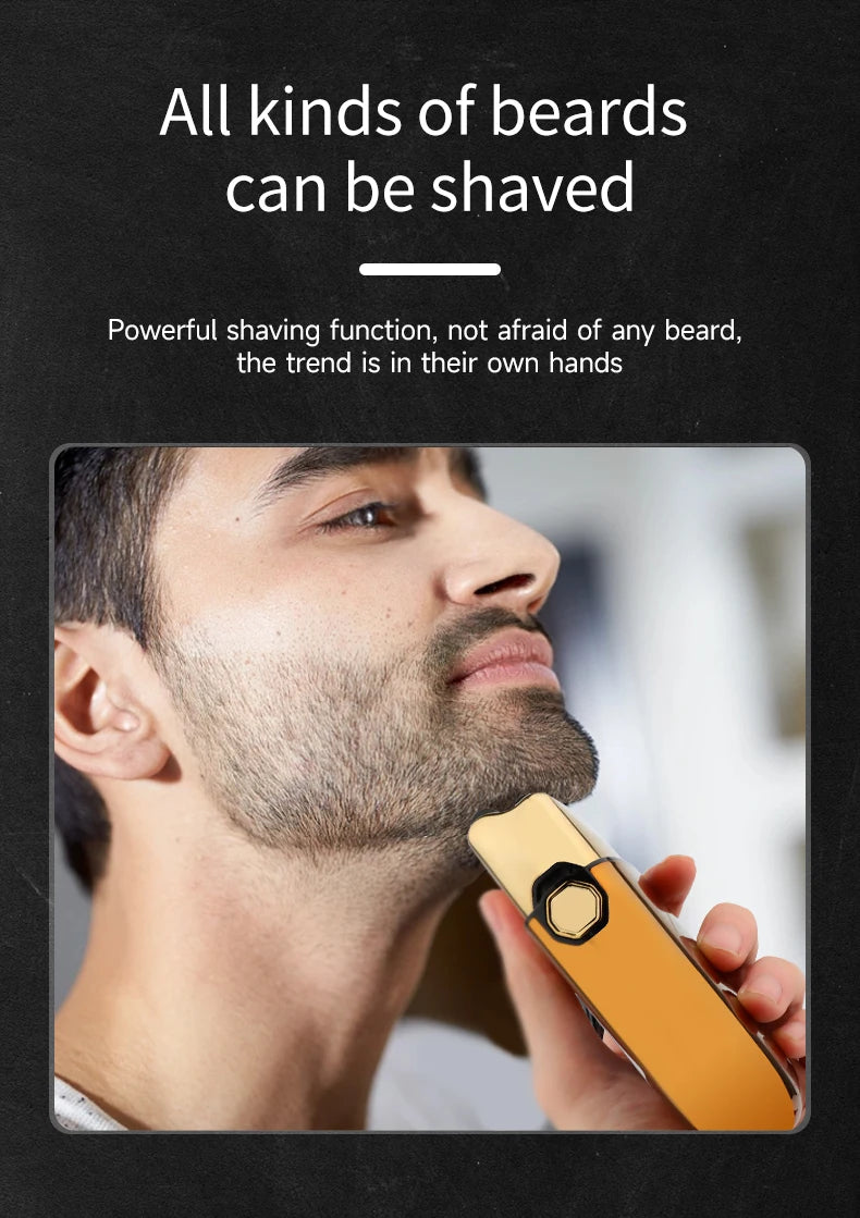 HIENA Shaving Machine Men Electric Shaver Hair Clipper Rechargeable Metal Housing Pro Electric Shaver for Men Electric Home