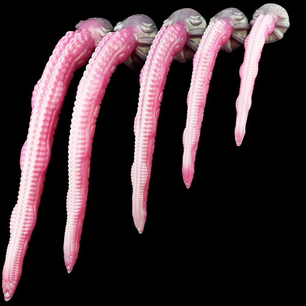 FAAK 65cm Long Butt Plug With Suction Cup S M L XL XXL Fantasy Octopus Leg Dildo Anal Beads 5 Sizes Sex Toys For Women Man