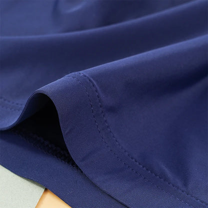 4PCS Men's Ice Silk Ultra-thin Seamless Shorts Sexy Lingerie Solid Breathable Boxers Briefs Men Underpants