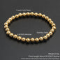 MHS.SUN Trend Stretch Stainless Steel Bracelets Gold Sliver Color 2MM 5MM 8MM Stacked Ball Beaded Bracelet For Women Men Jewelry