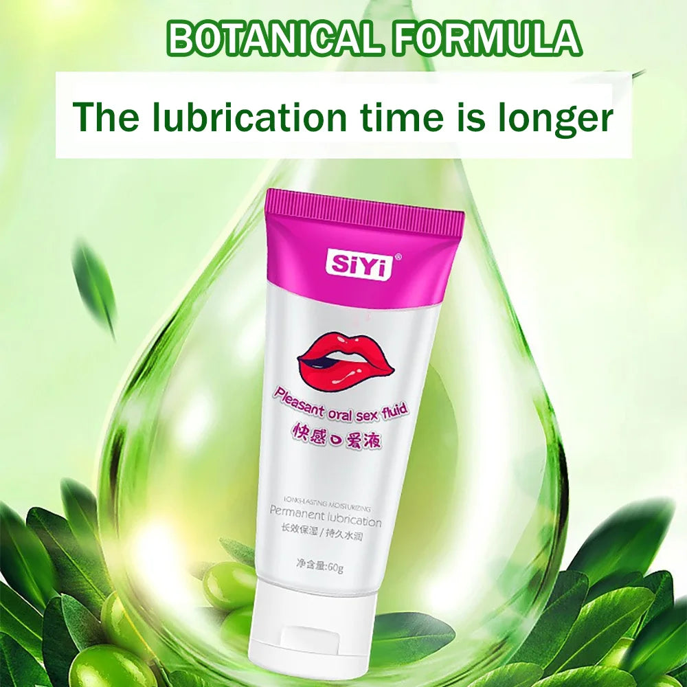 60g Refreshing Oral Lubricant for Couples, Foreplay Lubricant  Enhance Pleasure, Plant-Based Flavour Lube, Non-Sticky