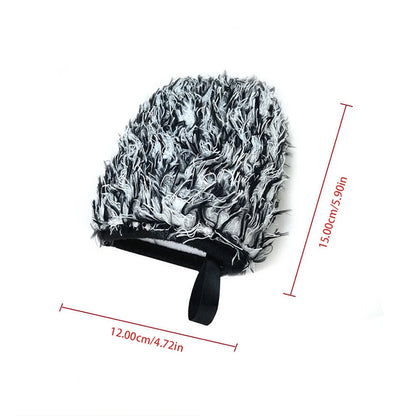 SEAMETAL Non Slip Microfiber Wheel Brush Mitt Premium Plush Car Wash Wheels Brushes for Car Rims Spokes Wheel Barrel Cleaning