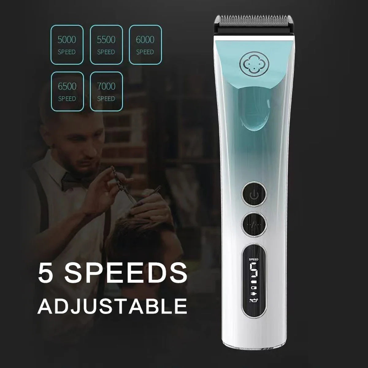 Madeshow 982F 986F Professional Hair Clippers Hair Trimmer Men's Adjustable Cordless Hair cutting Machine Barbers Beard Trimmer