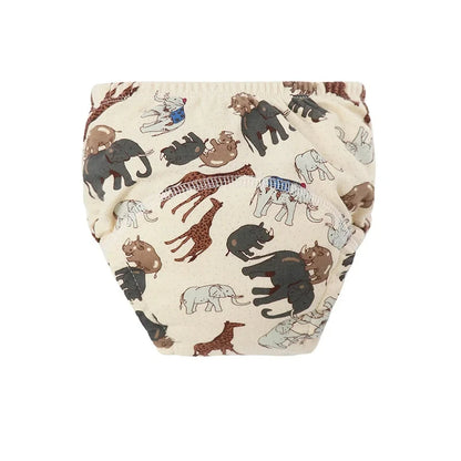Baby Diaper Pants Set Cartoon Printed Training Pants for Boys Girls Breathable Cotton Reusable Kids Underwear 3Pcs