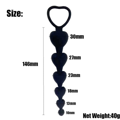 Beginner Silicone Small Anal Beads Butt Plug Ball Pull Ring Anal Stimulator Ass Butt Beads G Spot Anus Masturbation Erotic Goods