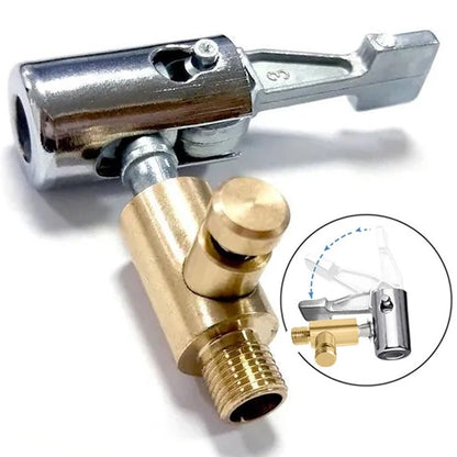 Portable Inflatable Pump for Car Tire Air Chuck Compressor Tire Inflator Tire Chuck with Barb Connector for Hose Repair