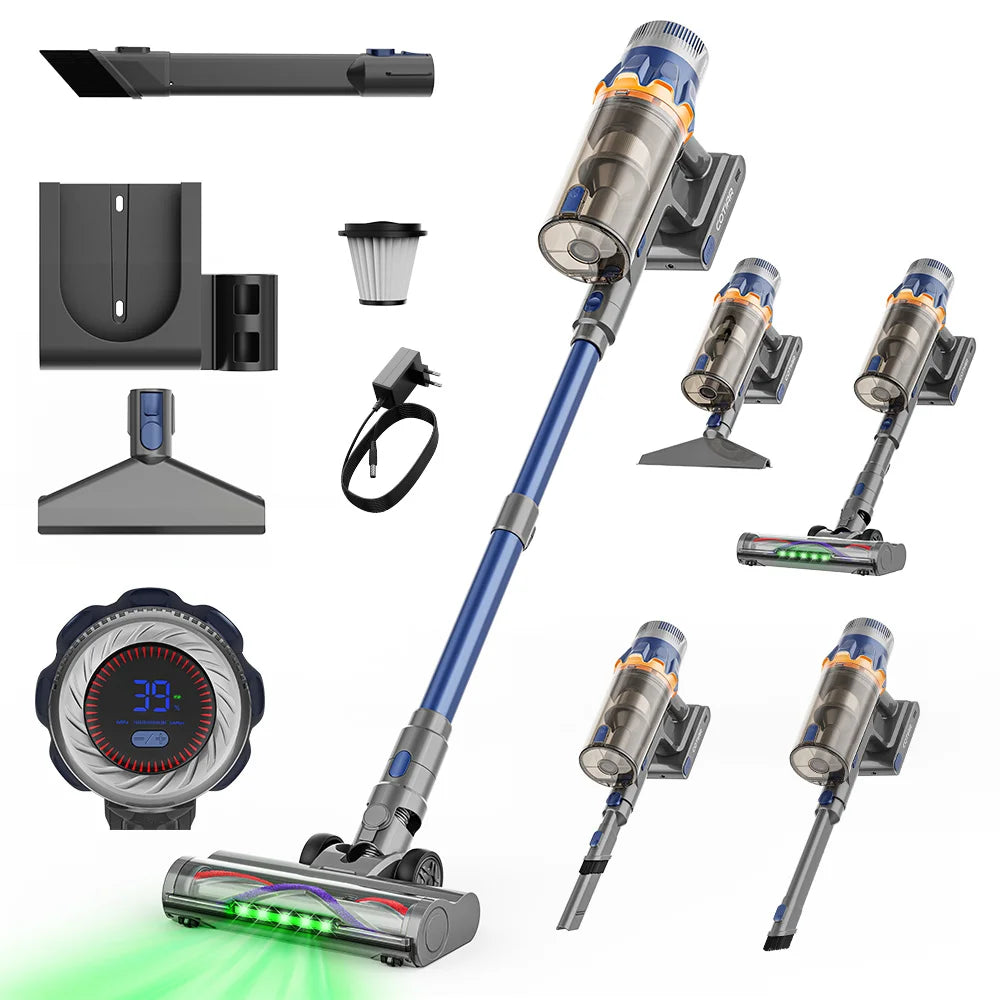 COTIAR S25 Cordless Vacuum Cleaner 650W 60kPa Strong Suction 70 Mins Runtime Handheld Home Appliance Portable Removable Battery