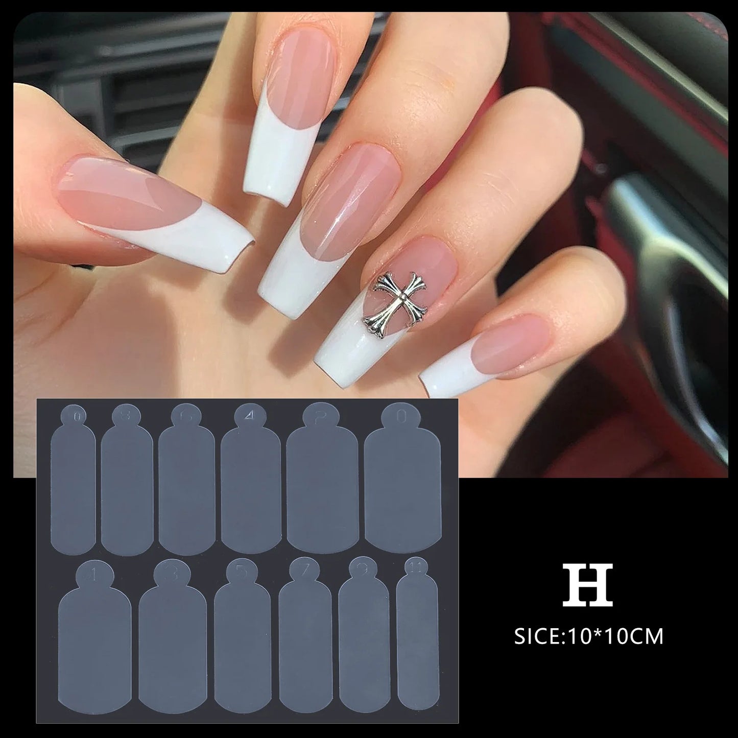 12pcs Manicure Paper Matte Paperless Tray Auxiliary For Nail Art Decorations Paperless Holder Extension Adhesive