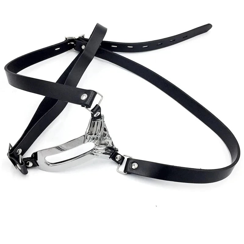 Stainless Steel Invisible Female Chastity Belt Sexy Briefs Leather Bondage Metal Chain Erotic Pants Adult Games BDSM Fetish Wear