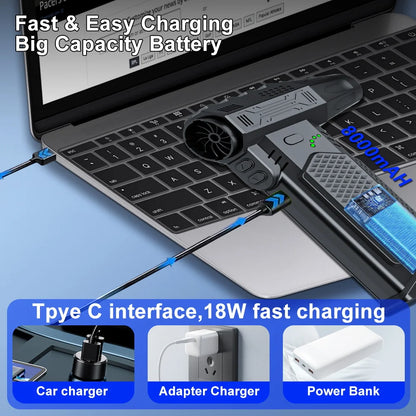 Blower Car Vacuum Cleaner Turbo Fan Violent Jet Fan Cleaning Blowing Tools Auto Dust Collector Portable Air Duster Hair Dryer
