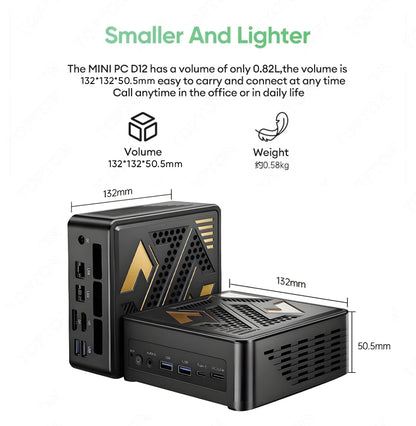 Topton Gaming Mini PC AMD Ryzen AI 9 H 465 HX 370 AI 7 PRO 350 ES USB4 2x2.5G LAN NVMe Windows 11 Office Desktop Computer WiFi6E