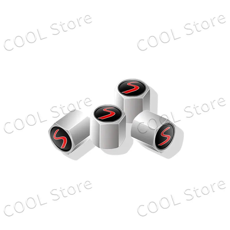 4Pcs Car Styling John Cooper Works Emblem Auto Wheel Tire Air Valve Caps Dust Cover For Mini Cooper S Logo R52 R53 R58 F55 F56