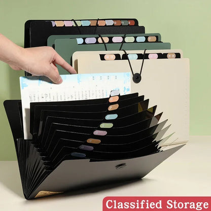 5 Layers A4 File Folder Storage Bag Test Paper Desktop Tool School Stationery Office Supplies