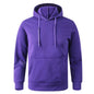 Men's and Women's Warm Sweatshirt Casual Solid Color Streetwear Pullovers Sport Fitness Pocket Hoodies Multi Color