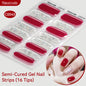 Gradient Auroras Semi Cured Gel Nail Strips Sparkly Shinning DIY Gel Polish Stickers for Nails Works with UV/LED Nail Lamps