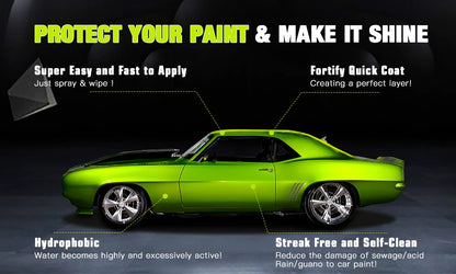 Ultimate nano ceramic coating. Car nano crystal spray. Brilliant gloss restoring crystal polish,protects paint, enhances shine