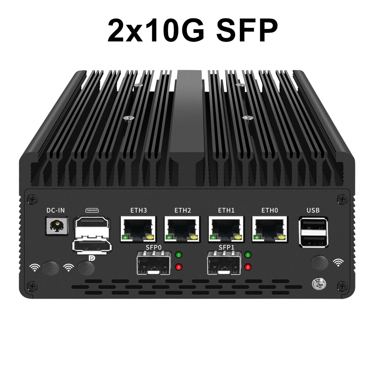 New Solid Firewall Appliance 12th Gen Intel Pentium Gold 8505 10G/1G SFP 4*2.5G RJ45 LAN 2*DDR5 NVMe Mini PC Proxmox ESXi Server