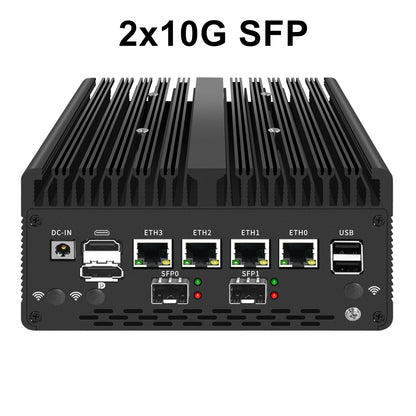 New Solid Firewall Appliance 12th Gen Intel Pentium Gold 8505 10G/1G SFP 4*2.5G RJ45 LAN 2*DDR5 NVMe Mini PC Proxmox ESXi Server