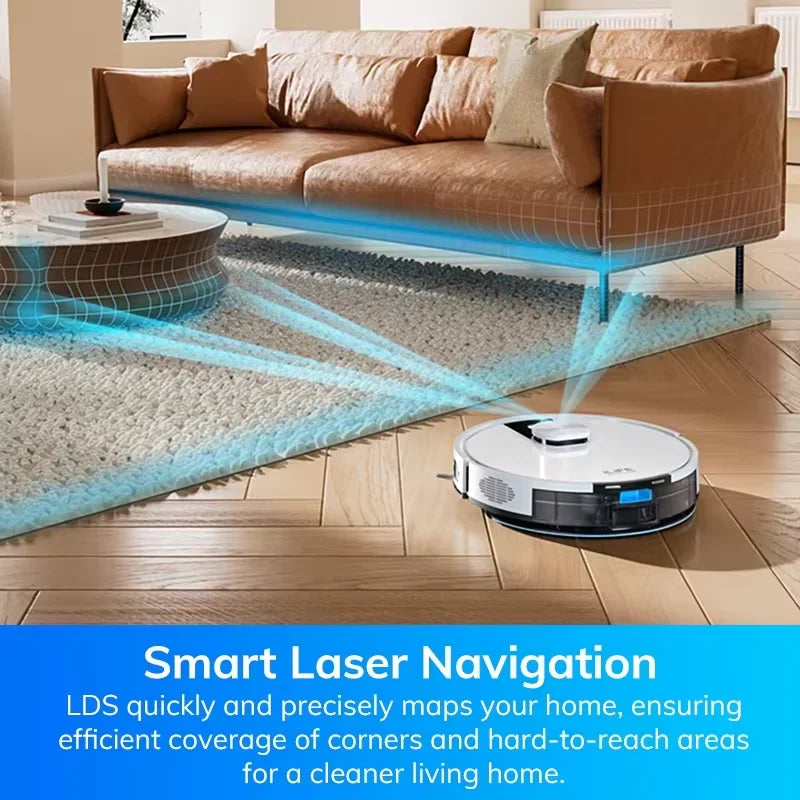 ILIFE A12 Pro Robot Vacuum and Mop Combo, LIDAR Navigation, Self Collection Dust, 3000Pa Suction, App/Remote Control