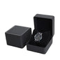 Black Single Watch Gift Box with Pillow PU Leather Wristwatch Display Case Organizer for Men Clamshell PU leather watch case