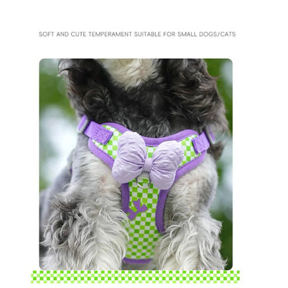 1 Set Dog Leash Set Small Puppy Leash Nylon Dog Harness Pet Anti-Escape Training Leash for Small Middle Dogs