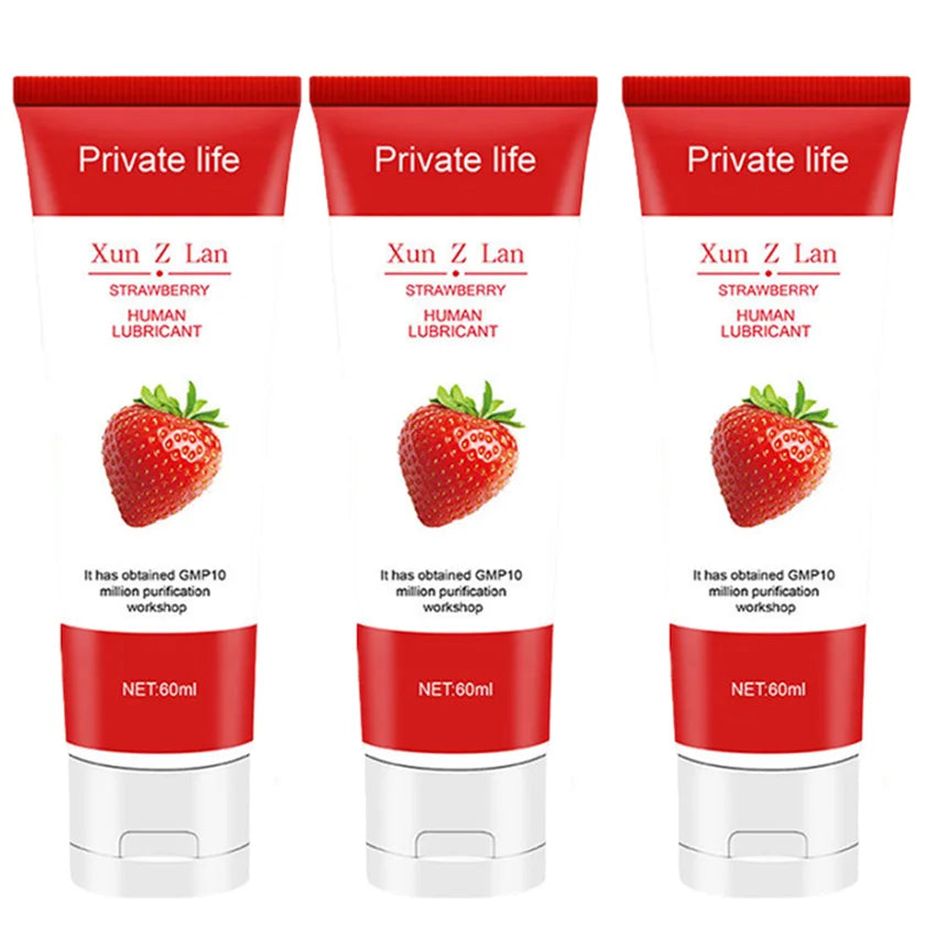 Fruit Water-Soluble Lubricantion Water Based Gel Lubricats Sex intimate For Adults Men Women Gay body Sexy Strawberry Fragrance