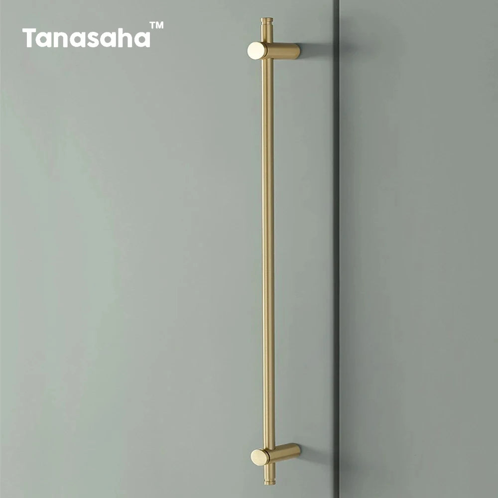 Brass long handle Nordic pure copper modern pulls simple gold light luxury pulls cabinet adjustable long handle cabinet handle