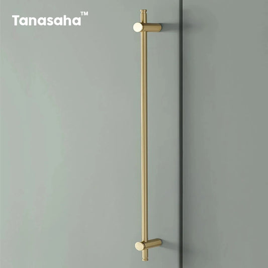 Brass long handle Nordic pure copper modern pulls simple gold light luxury pulls cabinet adjustable long handle cabinet handle