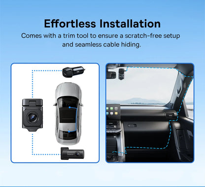 Baseus 4K Dash Cam VD1 Pro Front and Rear UHD Car Camera for SONY Sensor Supercapatior Night Vision WiFi6 DVR Video Recorder