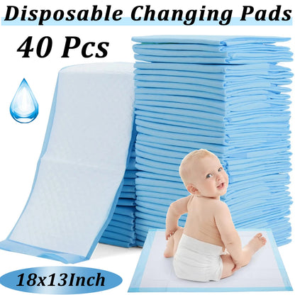 20-100Pcs Disposable Changing Pad High Absorbent Diaper Changing Pads Waterproof Leak Proof Baby Disposable Underpads for Baby