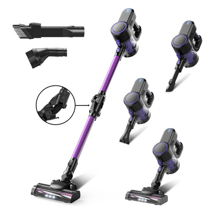 Cordless Vacuum Cleaner, 32KPA Househeld Stick Vacuum Cleaner With LED Lights, Foldable Tube, Washable Hepa Filtration, Self-standing, 4000mAh Battery, Multifunction Accessories, Lightweight Vacuum For Hardwood Floor Carpet P