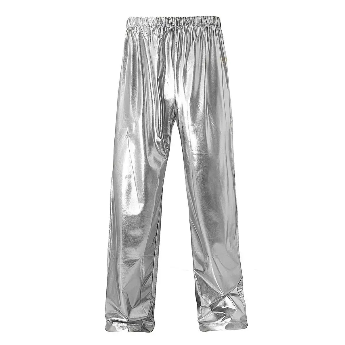 2026 Men's Blue Shiny Trousers, Fashion Casual Pants, Gold Red Green Silver Available, Size S,M,L,XL,XXL,3XL