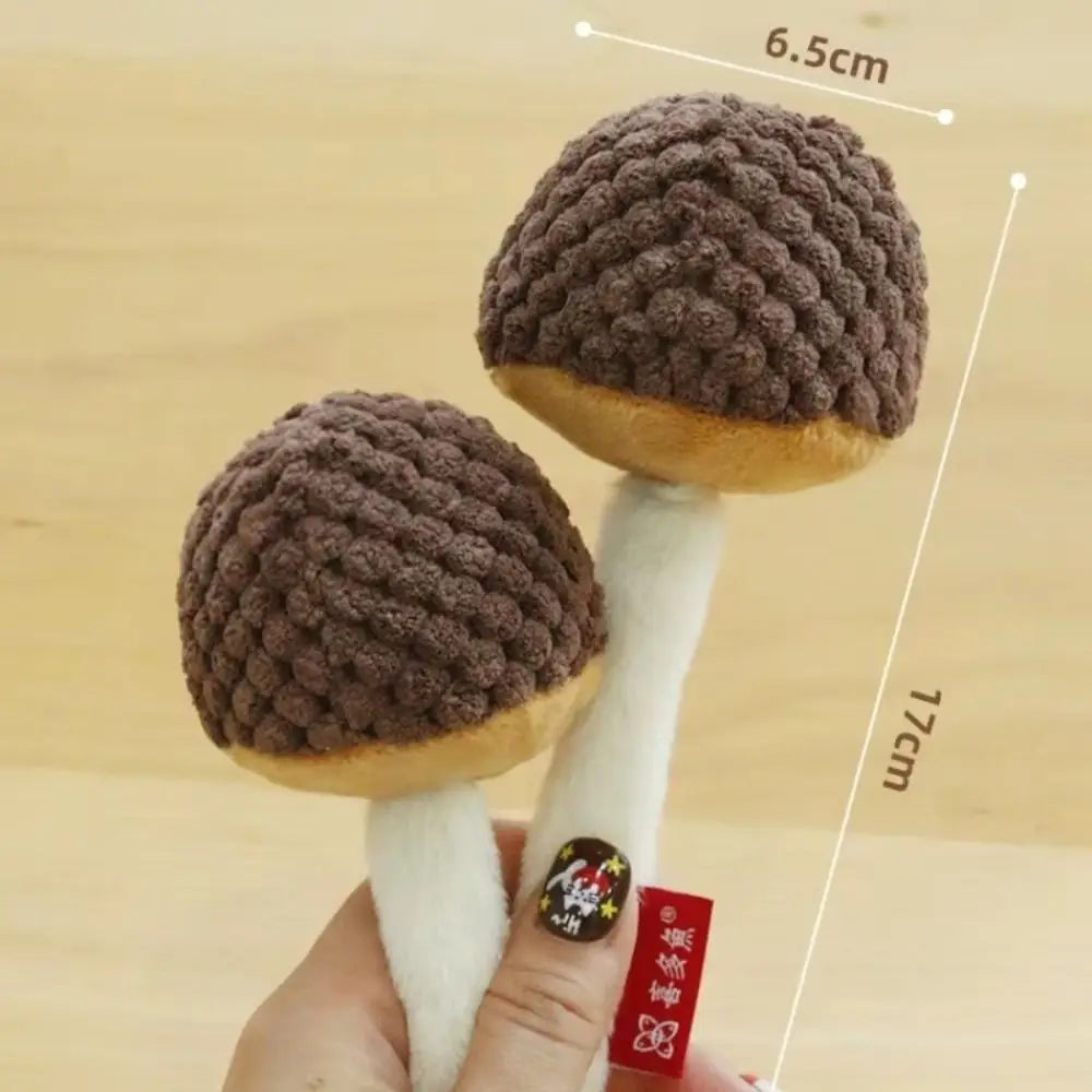 New Simulated Cat Chew Bite-resistant Soft Interactive Cat Non-toxic Mushrooms Shape Teaser Stick Interactive Play