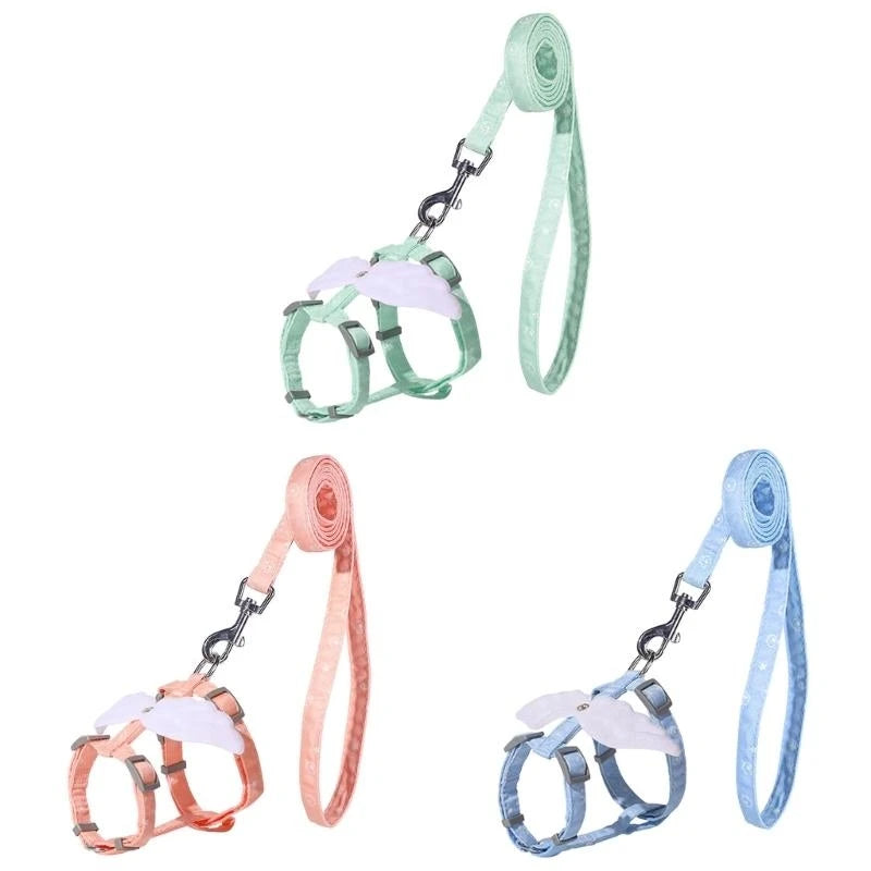 37ME Harness Escape Proof Kitten Harness for Walking Adjustable Leash