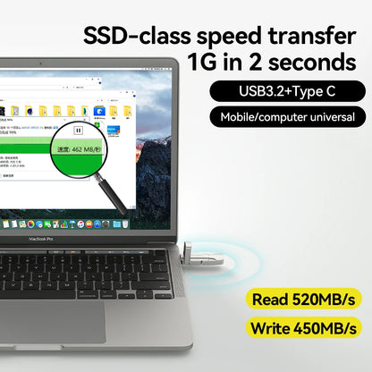 MOVESPEED USB 3.2 Solid State Pen Drive 520MB/s High Speed USB Type C Flash Drive 1TB 512GB 256GB 128GB USB Gen 2 Pendrive Flash