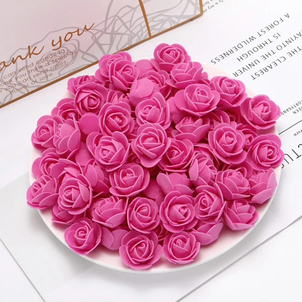 PE foaming Artificial Flowers Home vase table Wedding ornaments DIY gift Scrapbook Bubble Bear Valentine's Day Arch wreath Decor