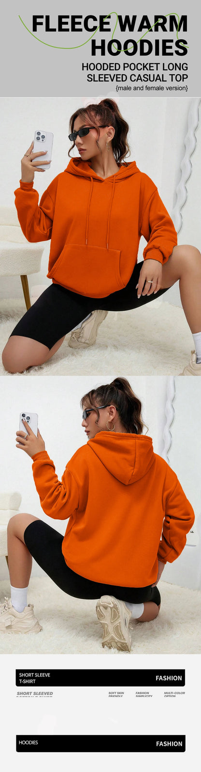 Be Kind Hoodies Women Letter Prints Winter Fleece Warm Hooded Street Pocket Loose Sweatshirts Casual All-match Woman Clothes