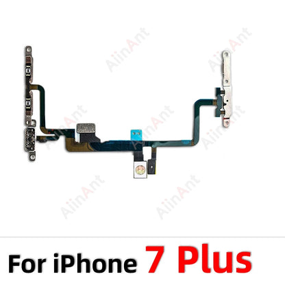 AiinAnt FlashLight Buttons Volume Power Flex Cable For iPhone 11 Pro X XR Xs Max 5s SE 6s 7 8 Plus SE 2 3 2020 2022 Repair Parts