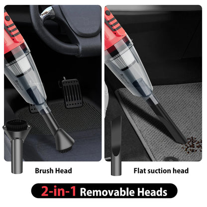 Handheld vacuum cleaner 5500Pa with LED Lighting handheld vacuum cleaner Battery Wireless Wet & Dry Handheld Washer with Washable HEPA Filter Bagless Car Home Power Clean