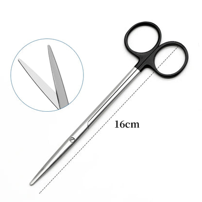 Cutting Tonsil Non-damaged Vocal Cord Cutter Straight Stainless Steel Black Handle Scissors Medical Instruments