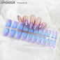 16/18/20Tips Semi-Cured Gel Nail Strips Adhesive Full Cover Stickers for Nails UV Lamp Need Press On Nails Fashion Manicure