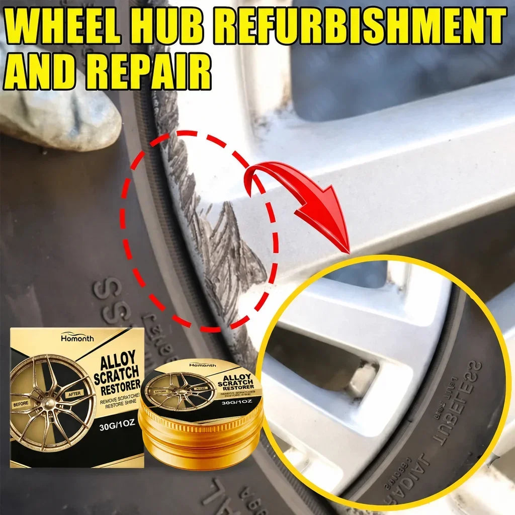 Car Wheel Rim Scratch Repair Paste Aluminum Alloy Hub Surface Restorer Auto Wheel Refinish Touch‑Up Fill Repair Dope